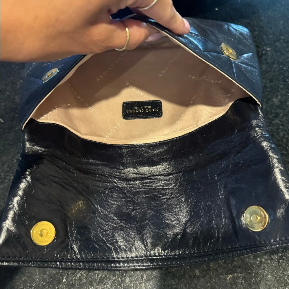 Marc Jacobs Black Quilted Leather Clutch - Picture 7 of 8
